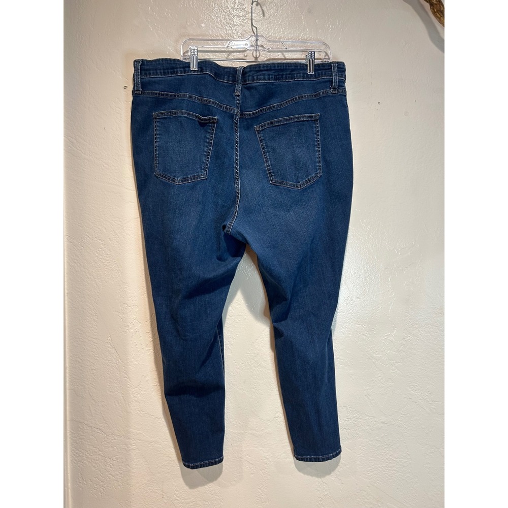 Ava & Viv Womens Plus Size 22W Skinny Jeans Dark Wash Stretch Denim Blue